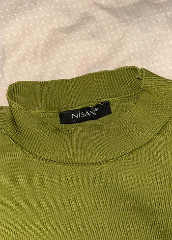 Yeşil Balıkçı Yaka Kısa Kollu Hamile Bluzu - Görsel 4