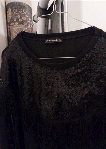 Siyah Uzun Kollu Süet Elbise - Görsel 3