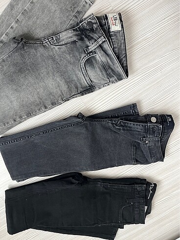 xs Beden siyah Renk Jean kot