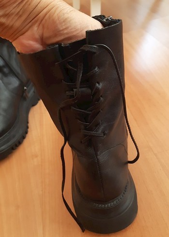 Derimod Derimod Siyah Deri Gotik Stiletto Topuklu Kadın Bot