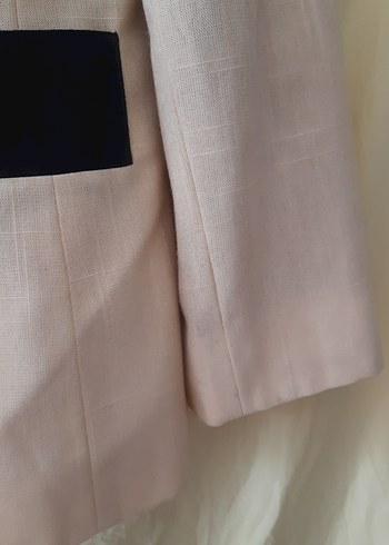 40 Beden sarı Renk Düğmeli açık sarı Kadın Blazer Ceket