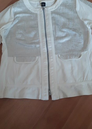 Diğer Fermuarlı uzun Kollu Beyaz Bluz