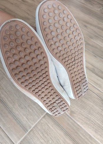 38 Beden ten rengi Renk Bej Süet Kadın Loafer