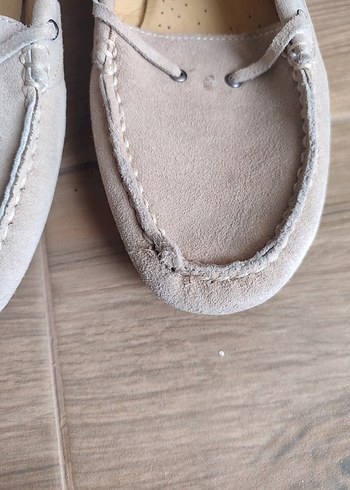 38 Beden Bej Süet Kadın Loafer