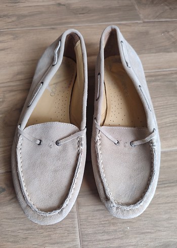 Bej Süet Kadın Loafer