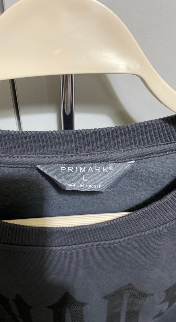 Gri Zincir Detaylı Oversize Sweatshirt - Görsel 4