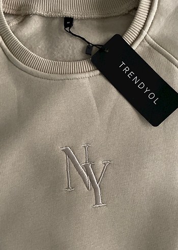 Bej Kadın Bisiklet Yaka Sweatshirt - Görsel 2