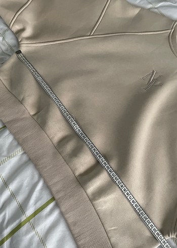 Bej Kadın Bisiklet Yaka Sweatshirt - Görsel 7