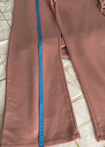 Pembe Nakışlı Kapüşonlu Kadın Sweatshirt takımı - Görsel 8