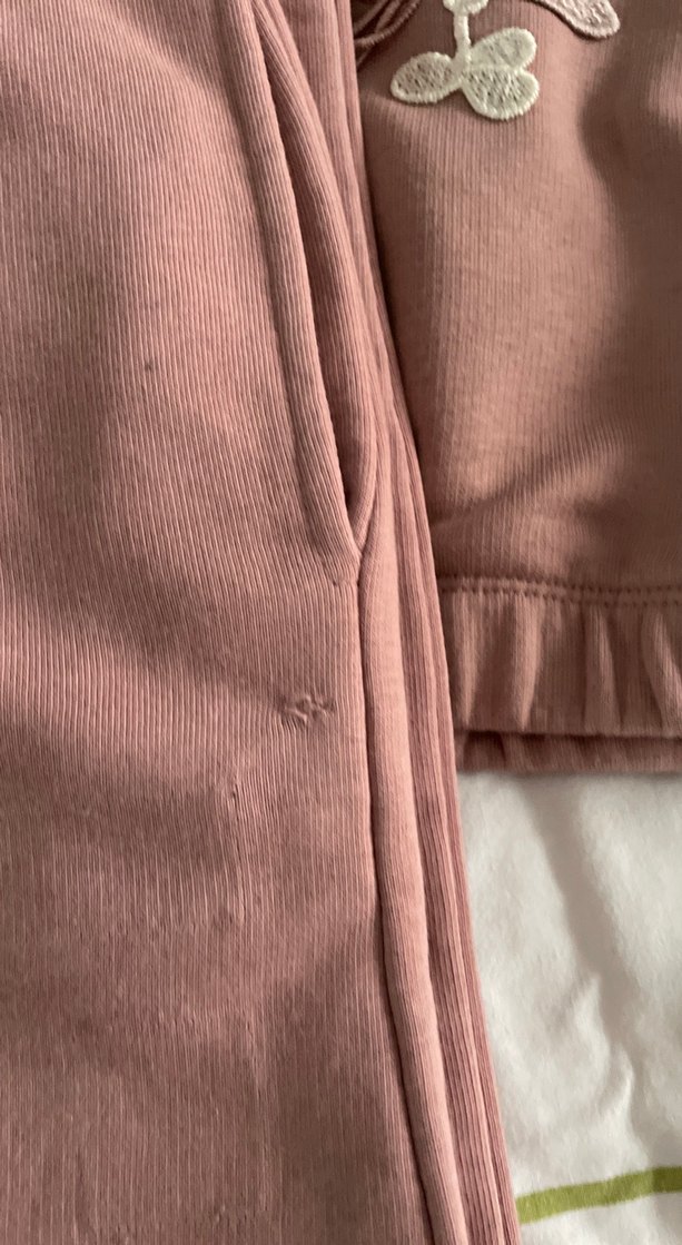 Pembe Nakışlı Kapüşonlu Kadın Sweatshirt takımı - Görsel 5