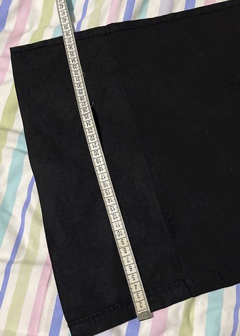 Siyah Salaş Midi Kadın Kumaş Pantolon - Görsel 5