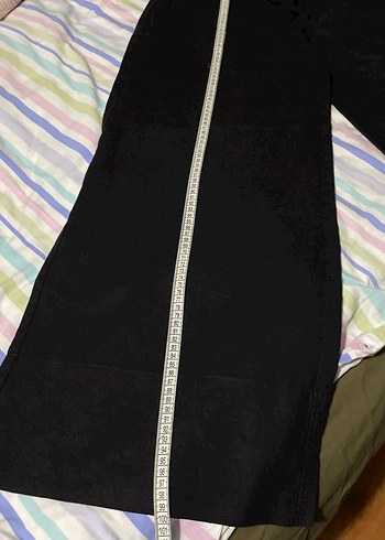 Siyah Salaş Midi Kadın Kumaş Pantolon - Görsel 6