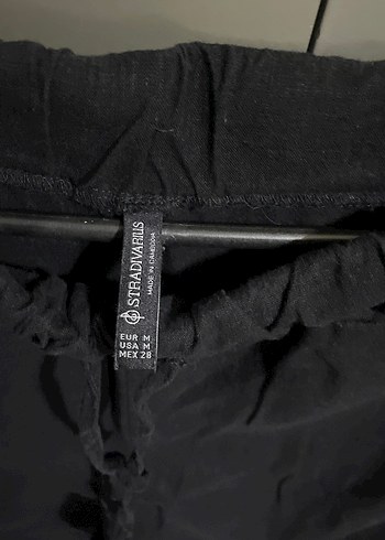 Siyah Salaş Midi Kadın Kumaş Pantolon - Görsel 3