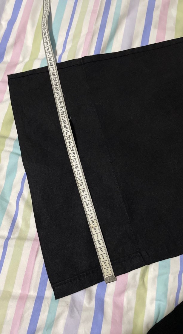 Siyah Salaş Midi Kadın Kumaş Pantolon - Görsel 5