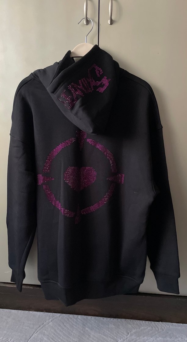 Kadın Mor Pullu Goth Sweatshirt - Görsel 3