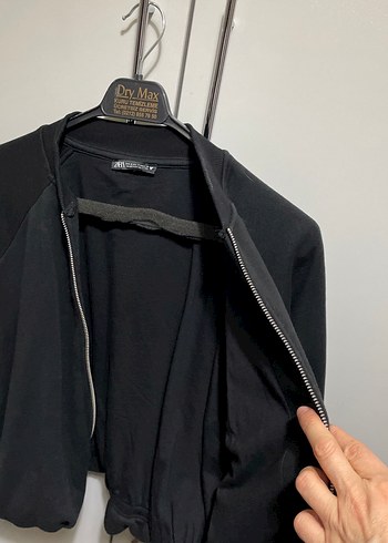 Kadın Siyah Fermuarlı Günlük Ceket - Görsel 4