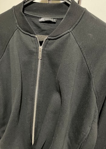 Kadın Siyah Fermuarlı Günlük Ceket - Görsel 2