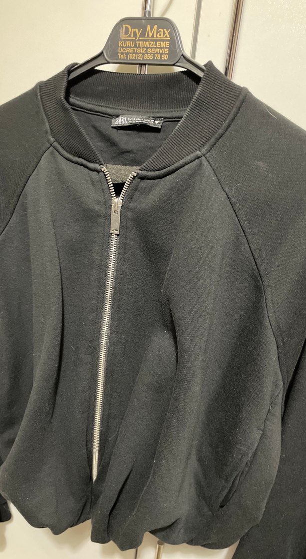 Kadın Siyah Fermuarlı Günlük Ceket - Görsel 2