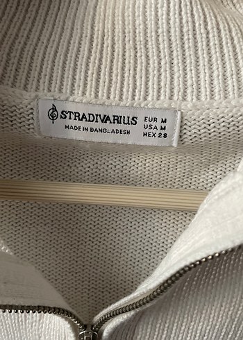 Yarım Fermuarlı Beyaz Kısa Sweatshirt - Görsel 3