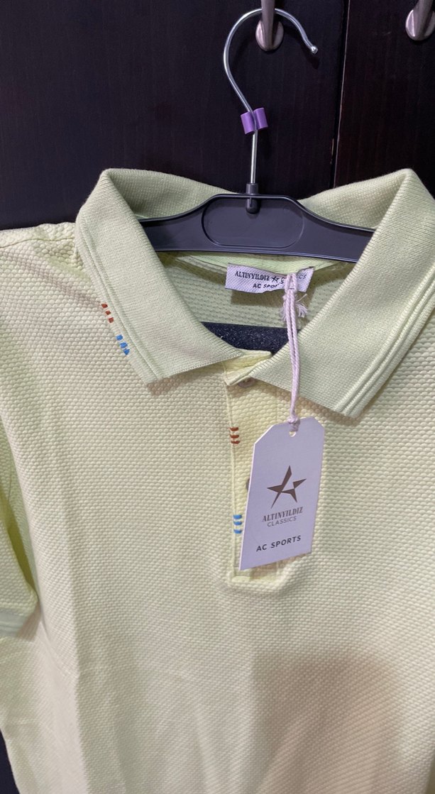 Sarı Pamuklu Erkek Polo Tişört - Görsel 2