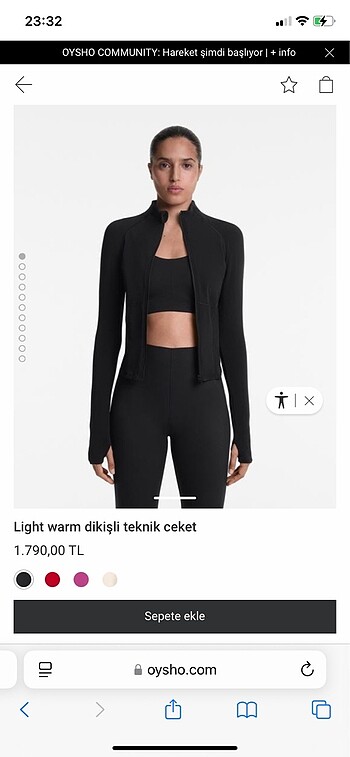 Oysho dikişli teknik ceket