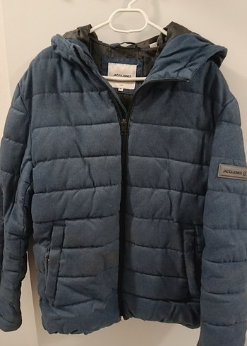 Diğer Jack Jones Koyu Mavi Kapusonlu Sisme Ceket