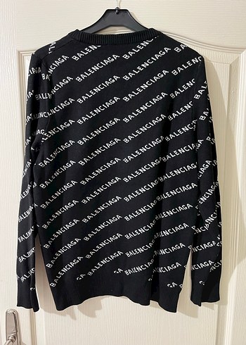 Siyah Baskılı Uzun Kollu Triko kazak - Görsel 2