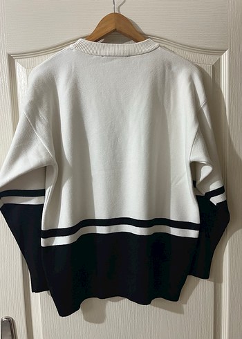 Louis Vuitton Beyaz Siyah Kadın Triko Kazak - Görsel 4