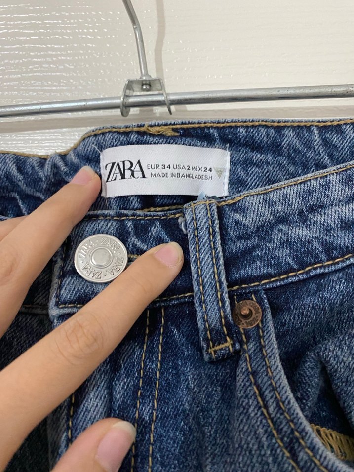 Zara Batik Desenli Kadın Denim Pantolon - Görsel 3