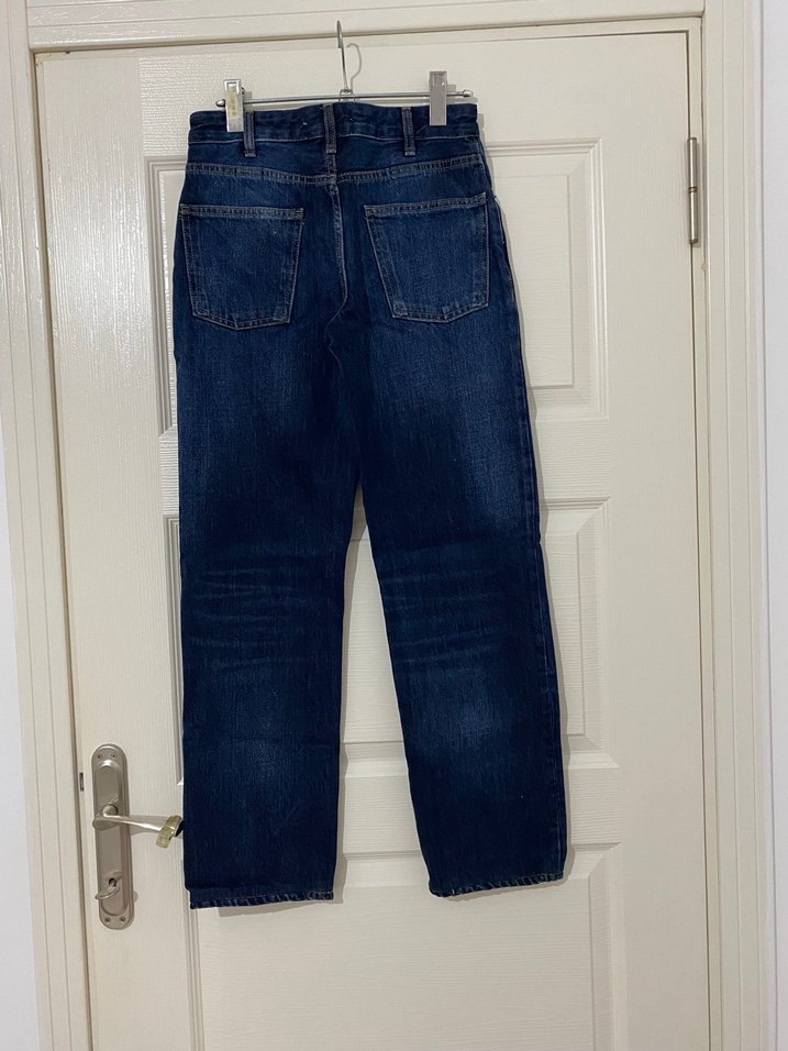 Zara Lacivert Regular Fit Denim Pantolon - Görsel 4