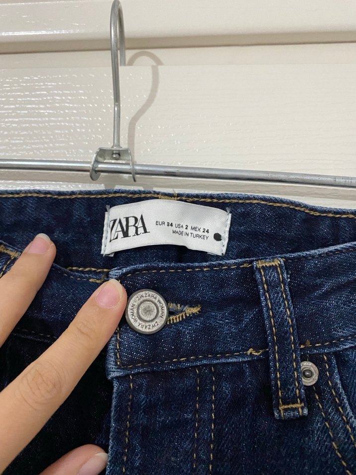 Zara Lacivert Regular Fit Denim Pantolon - Görsel 3