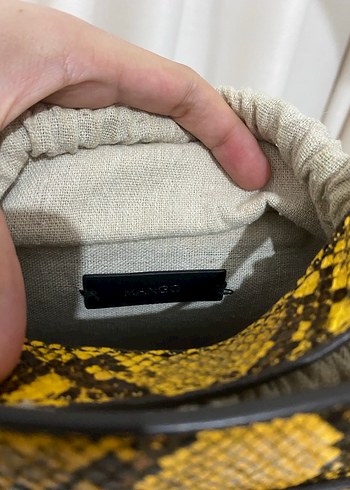 Mango Suni Deri Yılan Desenli Kemerli Kadın Çanta - Görsel 3