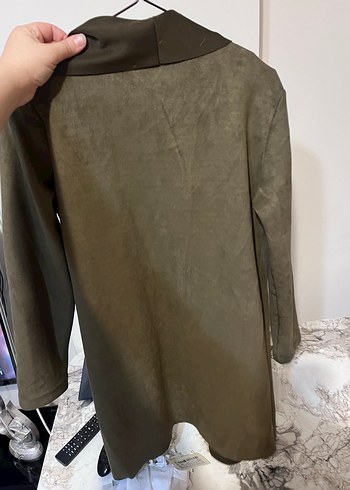 LC Waikiki Drapeli Süet Midi Ceket