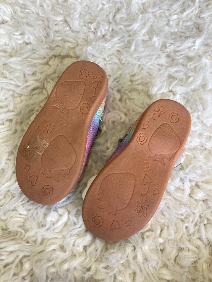 Renkli Fiyonk Detaylı Kelebek Kız Çocuk Babet - Görsel 4