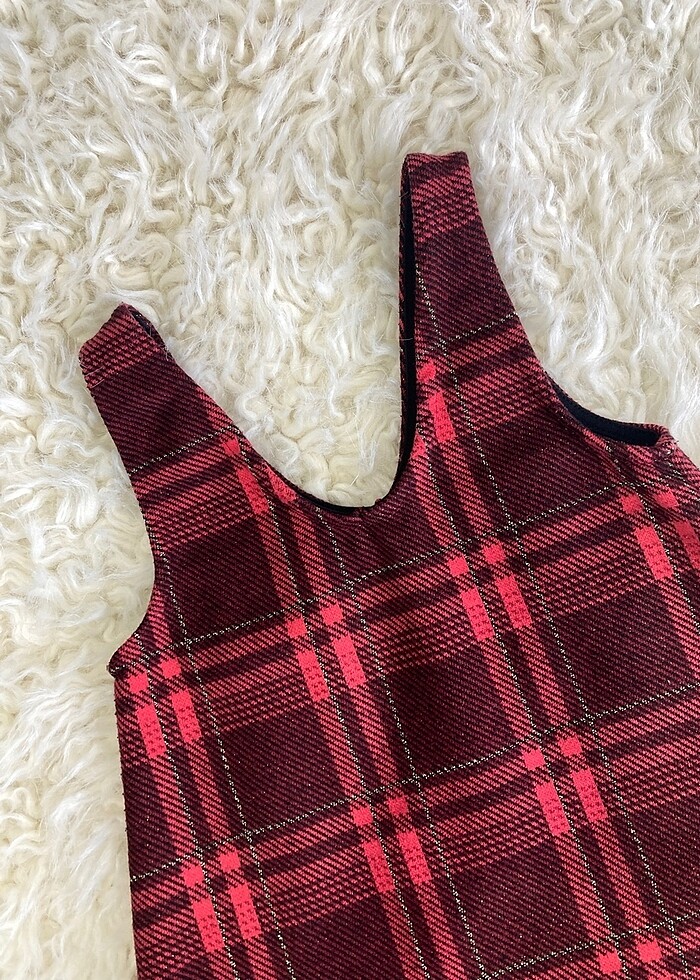 Ekose elbise yılbaşı - Görsel 2