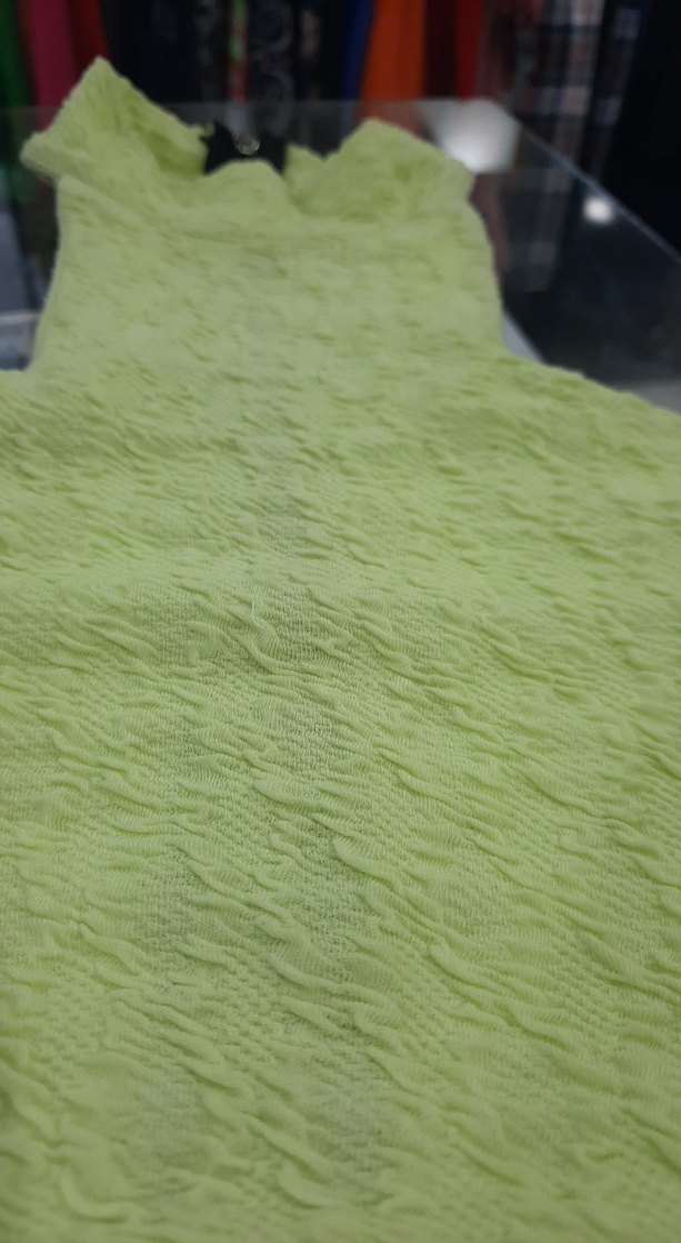 fosfor Sarı Yüksek Yakalı Kolsuz Mini Yelek - Görsel 2