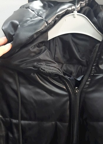 Siyah Deri Fermuarlı Kadın Ceket - Görsel 2