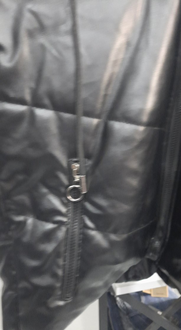 Siyah Deri Fermuarlı Kadın Ceket - Görsel 3