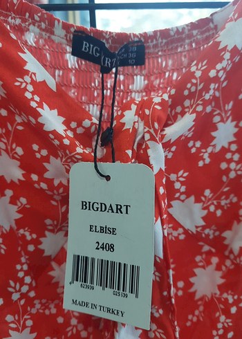 Kısa Kollu V Yaka Renkli Midi Elbise kadın - Görsel 4