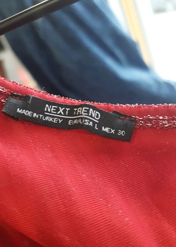 Kırmızı Pilili Tek Omuz açık Bluz - Görsel 4