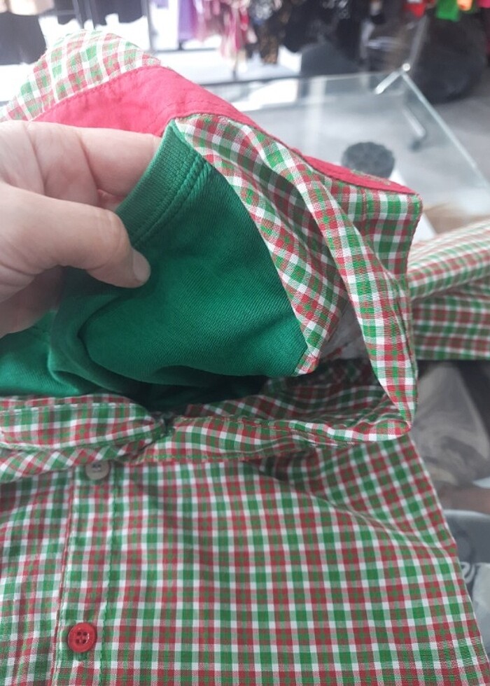 Erkek çocuk gömlek yeşil 5yaş - Görsel 4