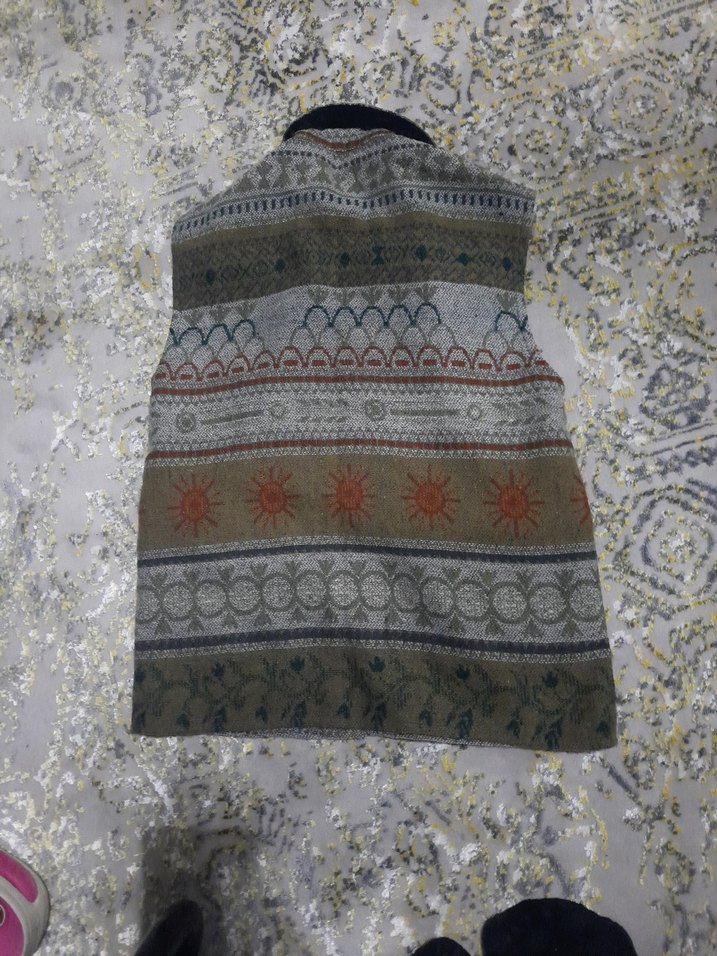 Bohem Çok Renkli Düğmeli erkek çocuk Yelek - Görsel 2