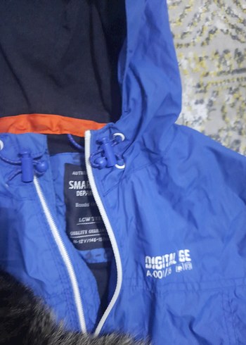 Kapüşonlu Mavi Erkek Çocuk yağmurluk - Görsel 2