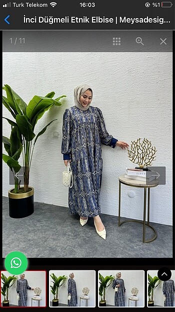 Suud Collection Etnik desenli elbise