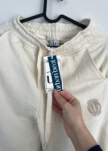 Beyaz  Rahat Kesim Kadın Eşofman Altı - Görsel 2