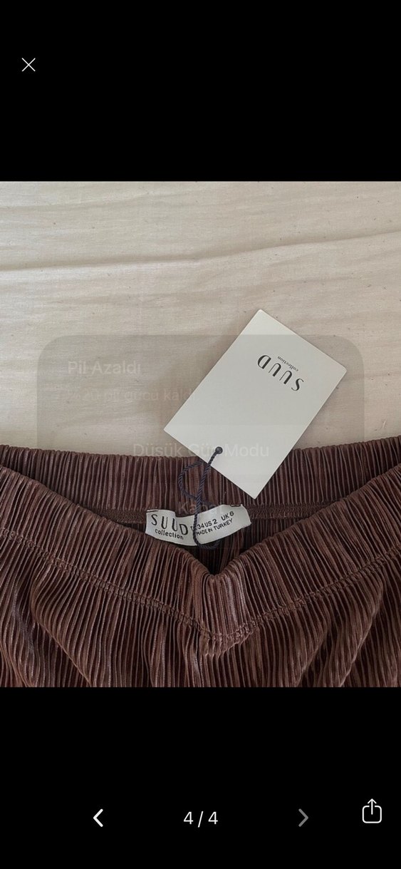 Suud Kahverengi Pilili Kadın pantolon - Görsel 3