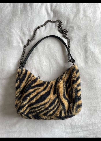 Stradivarius Kahverengi Zebra Desenli Kadın Çanta - Görsel 3