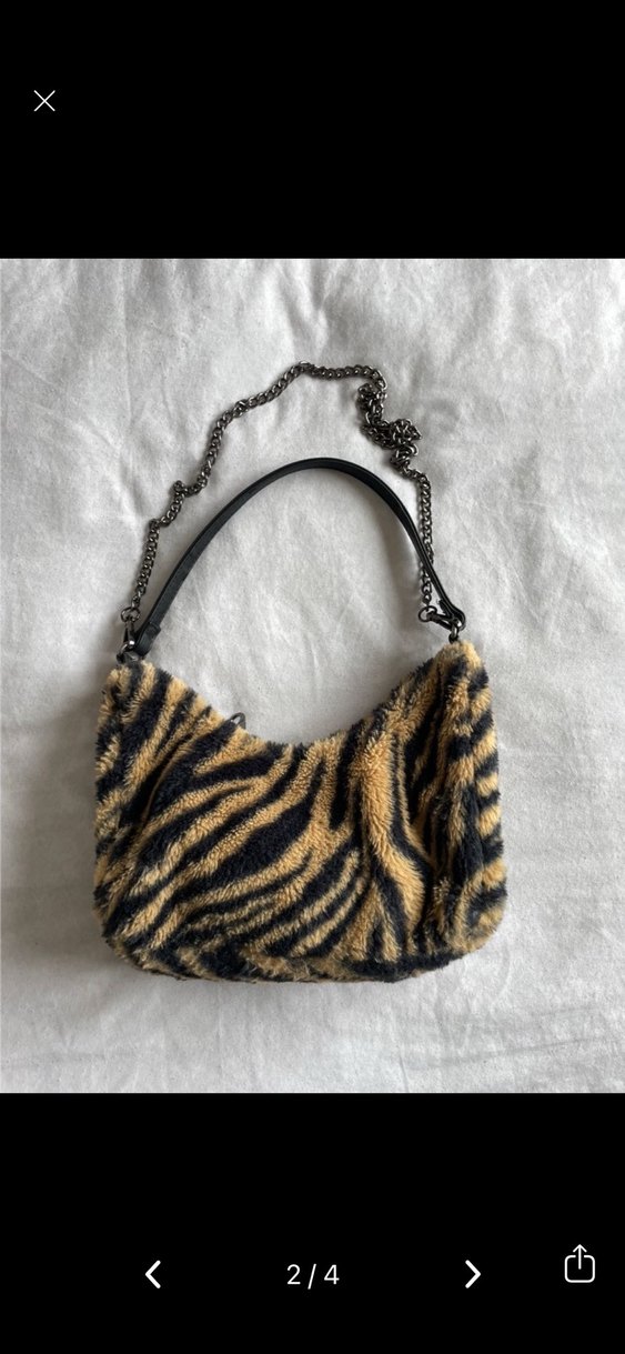 Stradivarius Kahverengi Zebra Desenli Kadın Çanta - Görsel 3