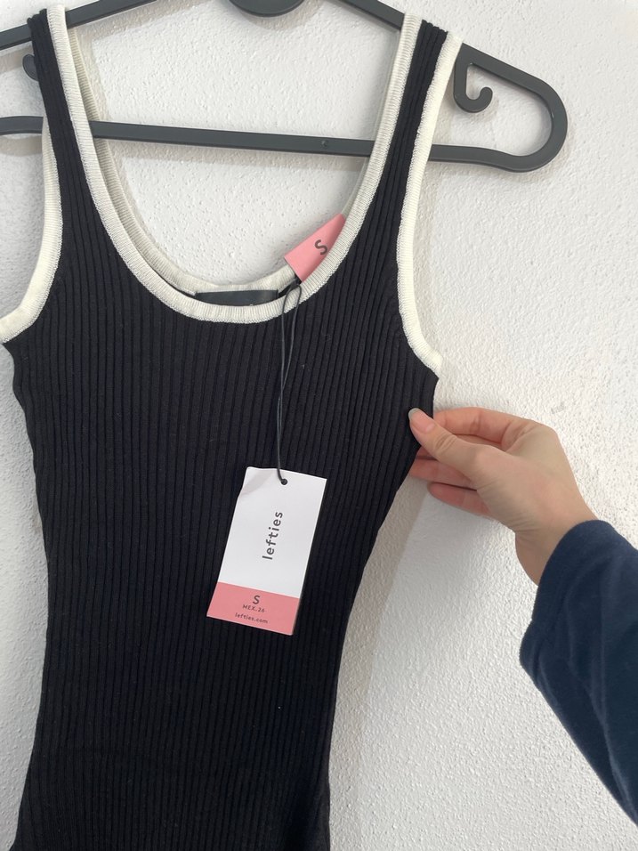 Lefties Siyah Uzun Askılı Kadın Elbise - Görsel 2