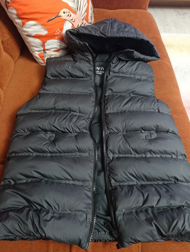 unisex siyah çocuk yelek - Görsel 3